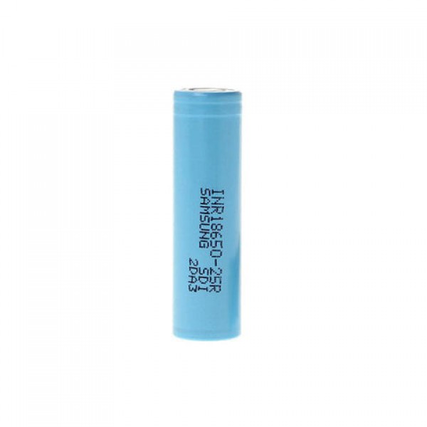 Samsung 25R 18650 INR 2500mAh 20A Flat Top Battery