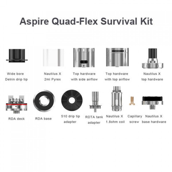 Aspire Quad Flex 4-in-1 Survival Kit